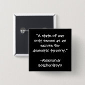 ANTIkriegs-ZITAT-KNOPF Button (Vorne & Hinten)