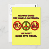 ANTIKRIEGSLOGAN POSTKARTE (Vorne/Hinten)