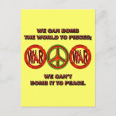 ANTIKRIEGSLOGAN POSTKARTE (Vorderseite)