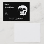 Antikriegsschädel Visitenkarte (Vorne/Hinten)