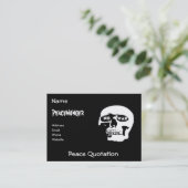 Antikriegsschädel Visitenkarte (Stehend Vorderseite)