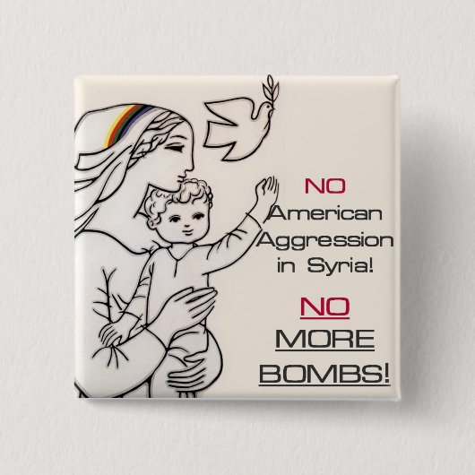 Antikriegssyrien-Knopf Button (Vorderseite)