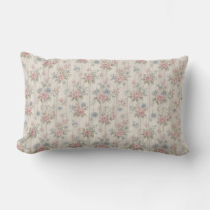 AntikRustikal Verspielter Shabby Chic Stil Blumen  Lendenkissen