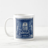 Antikstil Blau + Weiß Delfter Kaffeestube Kaffeetasse (Links)