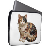 Antikstil feine Dreifarbenkatze Laptopschutzhülle (Vorne Rechts)