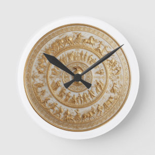 Antikstil Porzellan-Schild des Achill Runde Wanduhr