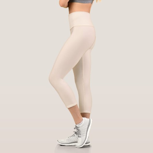 Antikweiß einfarbig capri leggings (Links)
