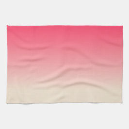 Antikweiß und American Rose Ombre Geschirrtuch