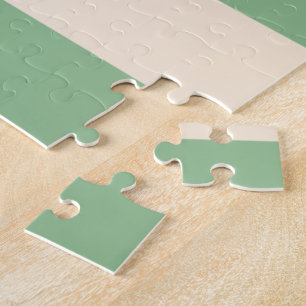 Antikweiß und dunkle Meeresgrünstreifen Puzzle