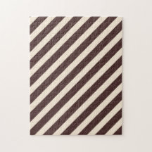 Antikweiß und Kaffebraun diagonale Streifen