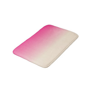 Antikweiß und Winterhimmel-Rosa Ombre-Muster Badematte