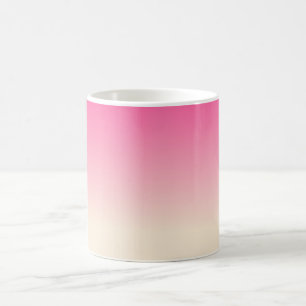Antikweiß und Winterhimmel-Rosa Ombre-Muster Kaffeetasse