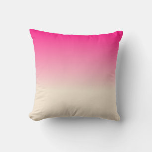 Antikweiß und Winterhimmel-Rosa Ombre-Muster Kissen