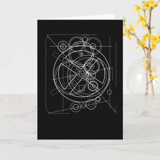 Antikythera Mechanism Drawing Karte (Gelbe Blume)