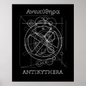Antikythera Mechanism Drawing Poster (Vorne)