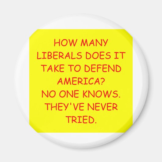 antiliberaler Anti-Bama-Witz Magnet (Vorne)