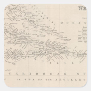 Antillen 11 quadratischer aufkleber