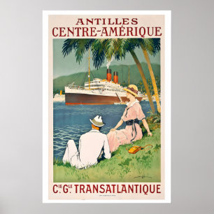 Antillen Karibisches Meer Mittelamerika Compagnie  Poster