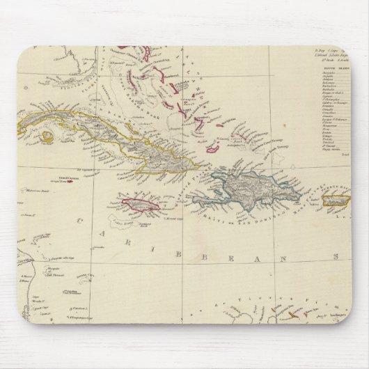Antillen oder WestIndien-Inseln Mousepad (Vorne)