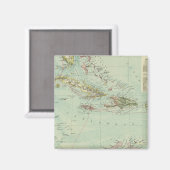 Antillen oder Westindien Magnet (Vorderseite/Rückseite)