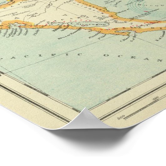 Antillen oder Westindien Poster (Ecke)