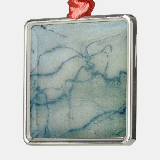 Antilope und Bison, Perigordian (Höhlenmalerei) Silbernes Ornament (Links)