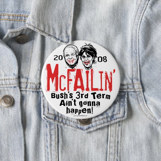 AntiMcCain Palin McFailin Knopf Button (Beispiel)