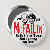 AntiMcCain Palin McFailin Knopf Button (Vorne & Hinten)