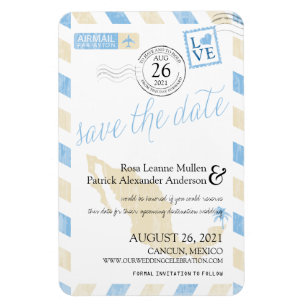Antimexikanische Luftpost Save the Date Magnet