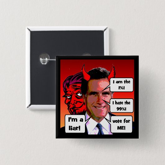 AntiMitt Romney Button (Vorne & Hinten)