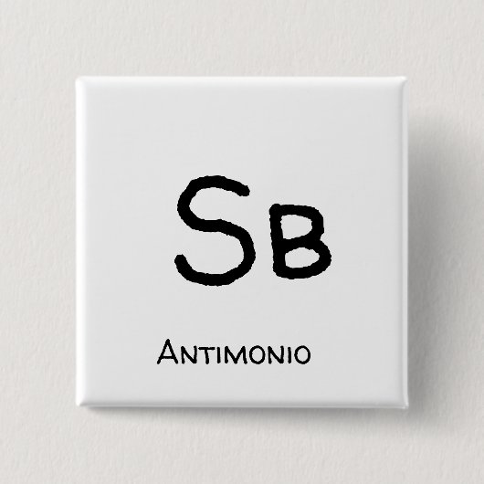 Antimonio - Sb Button (Vorderseite)