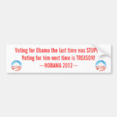 Antiobama-Aufkleber, NOBAMA 2012, Autoaufkleber (Vorne)