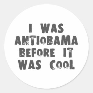 Antiobama-Aufkleber Runder Aufkleber