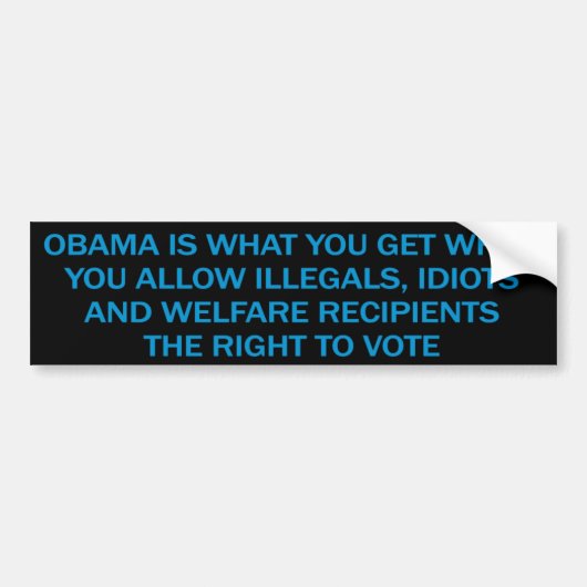Antiobama-Autoaufkleber Autoaufkleber (Vorne)
