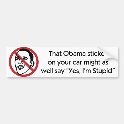 Antiobama-Autoaufkleber Autoaufkleber (Vorne)