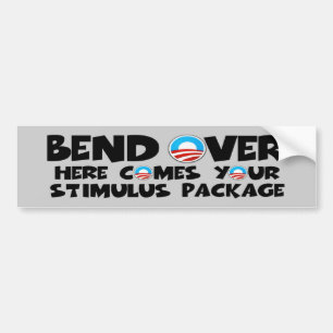 Antiobama-Biegung über Anregungspaket Autoaufkleber