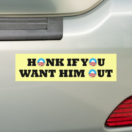 AntiObama "Honk wenn" Autoaufkleber (Auf Auto)