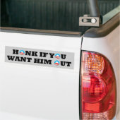 AntiObama "Honk wenn" Autoaufkleber (Auf Lkw)