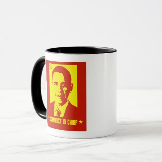 Antiobama-Kommunist-Tasse Tasse (Vorderseite Links)