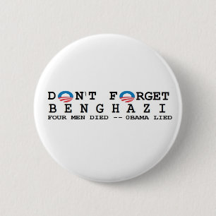 Antiobama: Nicht tun Forget/BENGHAZI. 4 STARB Button
