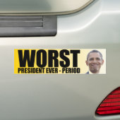 AntiObama: Schlechtester Präsident Ever - Zeitraum Autoaufkleber (Auf Auto)