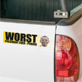 AntiObama: Schlechtester Präsident Ever - Zeitraum Autoaufkleber (Auf Lkw)