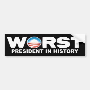 AntiObama - schlechtester Präsident in der Autoaufkleber