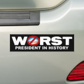 AntiObama - schlechtester Präsident in der Autoaufkleber (Auf Auto)