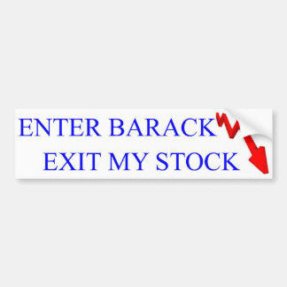 AntiObama: Tragen Sie Barack Ausgang mein Vorrat Autoaufkleber