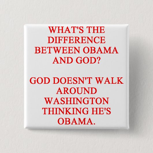 Antiobama-Witz Button (Vorderseite)