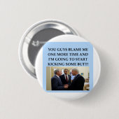 Antiobama Witz Georges w Busch Button (Vorne & Hinten)