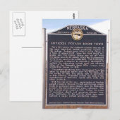 Antioch, historische Markierung von Nebraska Postkarte (Vorne/Hinten)