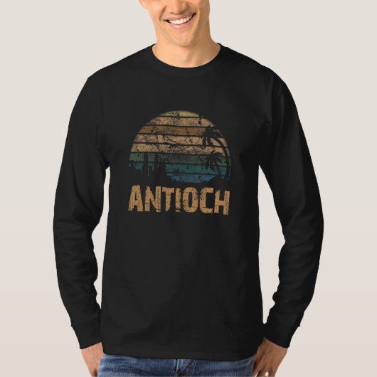 Antioch Vintage Sunset Distressed T-Shirt (Vorderseite)