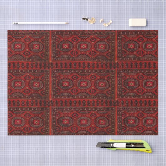 Antiorientalisches Teppichdesign Seidenpapier (Handwerk)